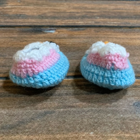 So’Dorable Pink & Blue 3-piece Crochet Owl Set - hat/diaper cover/booties 0-6mo - Picture 11 of 15